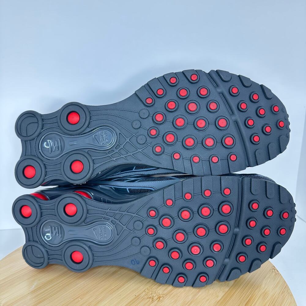 Nike Mens Shox Ride 2 Smoke Grey Red Sneaker Shoes Mesh Leather IM5999 Size 11.5 - Picture 6 of 6